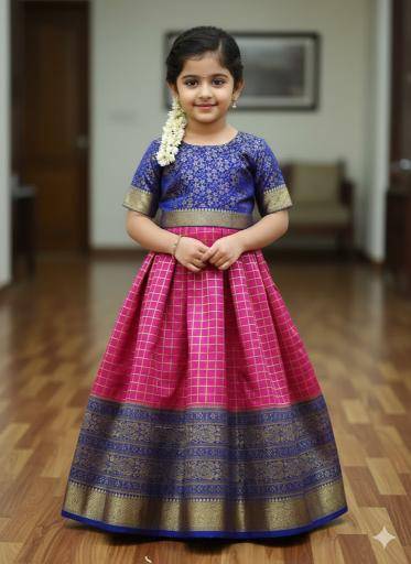 kids lehenga lichi silk Kids wear suppliers in Surat